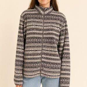 L.L. Bean | 1X | Light Fleece Zip-Up Sweater
